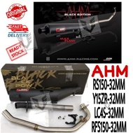 AHM RS150/Y15ZR/LC135 4S/RFS150 32MM MAX FLOW STANDARD RACING EXHAUST Y15ZR/LC135/RS150 MAX FLOW BLACK EDITION EXHAUST