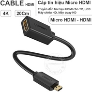 Micro HDMI to HDMI Cable 20Cm UGREEN 20134 - Smartphone TAB Camera Camcorder to TV HD Projector