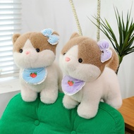 Dog Stuffed Animal with Bow Size 22cm - Soft Fur, Extremely Cute, Meaningful Gift