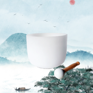 10inch 440hz/432hz Tuned cdefgab Bowl Note Chakra White Crystal Singing Bowl For Healing