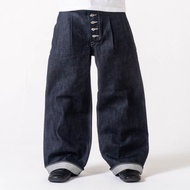 Raw001 - 15oz Indigo Selvedge Denim Wide Pants - 606 Garb