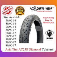 Corva Motor Asia Tire Tubeless Tyre At238 80/90-14 50/90-17 60/80-17 60/90-17 70/90-17 80/90-17 Maxx