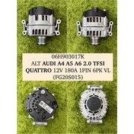 AUDI A4 A5 A6 2.0 TFSI QUATTRO 12V 180A 1PIN 6PK VL G ALTERNATOR (FG20S015/06H903017K)