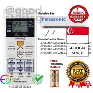 [SG FREE 🚚] Panasonic aircon remote A75C3297, 3623, 3625, 2817, 2841, 3295, 2825, 2925, 3362, 3291, 