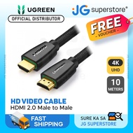 UGREEN 4K 60Hz HDMI 2.0 Male to Male Braided Cable (Black) (10M) | 40414 | JG Superstore