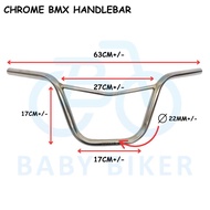 Handlebar Basikal BMX Jenis V Krom/ CHROME V TYPE BMX HANDLEBAR BICYCLE