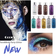 Flash Eye Shadow Colorful Performance Stage Night Club Face Sequin Makeup Body Cream N1k9