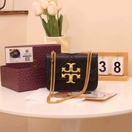 【 With box 】2024 New Tory Burch Women's Underarm Shoulder Bag Single Shoulder Bag Diagonal Shoulder Bag Leather Material Two Shoulder Straps