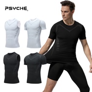 Psyche Men's Sport Tight Training Vest Speed Dry-fit Compression Fitness Tops Basketball Sando jogge