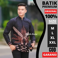 KATUN HITAM KEMEJA Koko Shirt For Men Adult Men Aluna Batik Motif Premium Long Sleeve Pakistani Kurta Latest Muslim Batik Shirt Good Quality Cotton Modern Luxury Slimfit Original Black Elegant Tops Shirt Batik Shirt Solo Sogan Long Sleeve Men YRA MBA 003