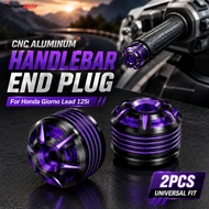 Motorcycle CNC Handlebar End Plug 22mm Universal 2PCS Fit Honda Giorno Lead 125i Scooter Bar End Cap