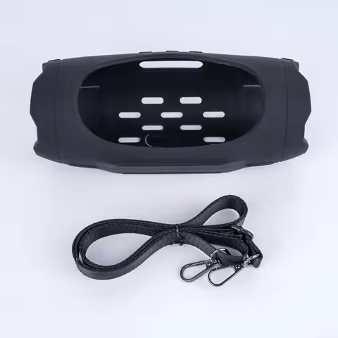 SIKAI Silicone Protective Case Cover for JBL Charge6 Bluetooth Speaker Soft Sleeve with Shoulder Str
