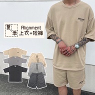 Boys Classic Suit Five-point Sleeve Alignment Couple Wear Couple Wear Five-point T Shorts Street [MT