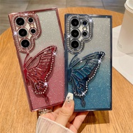 Glitter Beautiful Butterfly Phone Case Samsung Galaxy S24 Ultra S24 Plus S24 S23 Ultra S23 Plus S23 