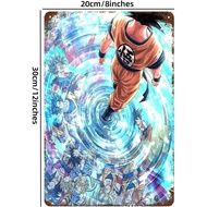 XZHFB Classic Retro Anime Elements Theme Tin Anime Poster Manga Characters Anime Decorative Mural Ar