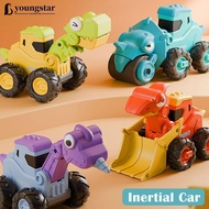 YOUNGSTAR 1Pcs Children Pull Back Toy Car Press Puzzle Dinosaur Engineering Car Model Collection Car