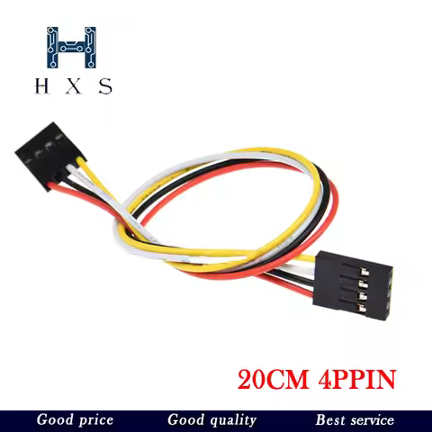 10PCS 4PIN DUPONT LINE female to female PITCH 2.54MM 20CM double head 4P 4 pin JUMPER CABLE WIRE FOR