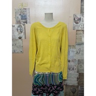Japanese women's mongtogi cardigan yellow chicken fat ca8