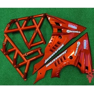 Honda RS 150 Accessories Cover Set 2 in 1 Belly Pan + Side Engine Cover Orange RS150 RS150R V1 V2 Wi