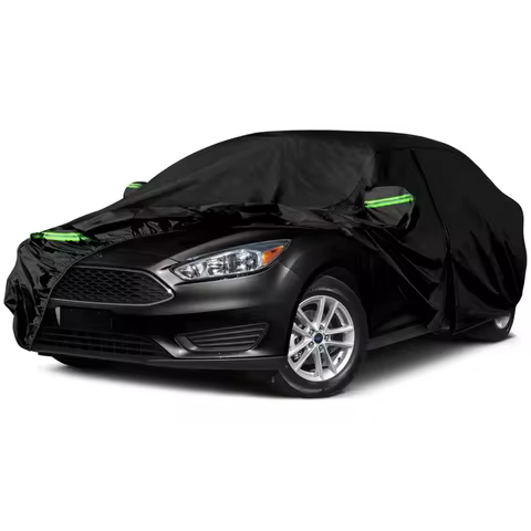 Outdoor Waterproof Car Cover Custom For Ford Focus Sedan 1999-2025 UV Protection with Zipper Door Re