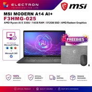 MSI Modern A14 AI+ F3HMG-025 14" FHD Laptop Platinum Gray ( AI 5 330, 16GB, 512GB SSD, W11PRO, HS+M3