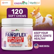 Enervets Dog Hip and Joint Supplement - Glucosamine Treats for Dogs - 120 Chicken Flavor Dog Treats