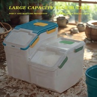 rice dispenser 25kg storage 25/15/10kg PP Rice Bucket Rice Storage Container with wheels