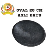 28 CM OVAL MORTAR WITH NATURAL STONE, FREE WARRANTY FOR MOUNTAIN STONE