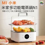N1 米家多功能電蒸鍋 13L 1500W 蒸煮燉涮多功能煮食鍋【平行進口】(陳列機,包裝不完美,但不影響使用)
