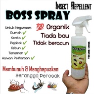 BOSS SPRAY for Bedbug , Pepijat , lipas , semut , ant , Kutu , Fleas , Pest Control , Racun Serangga Organik 500ml