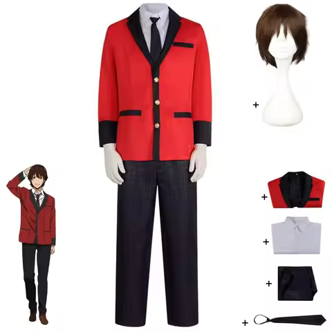 Kakegurui The Movie Eiga Kakegurui Ryota Suzui Cosplay Costume Japanese Red JK School Uniform Wig Ma