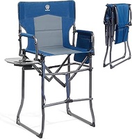 EVER ADVANCED Portable 30.7" Seat Height Tall Folding Chair Directors Chair High Foldable Bar Stool 