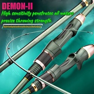 2Tips L/ML Action Fishing Rod Solid High Carbon Flexible Spinning Rod 1.98m/2.1m/2.28m Baitcasting R