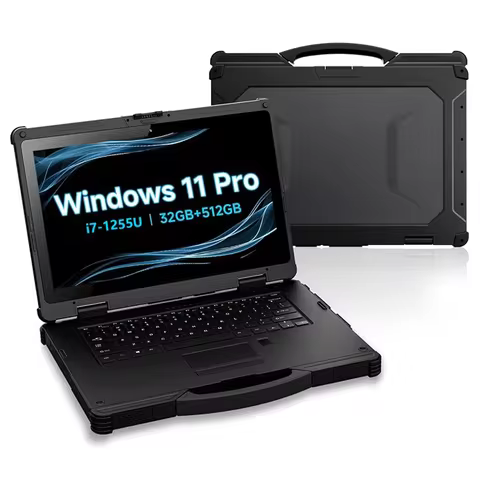 Rugged 15.6-inch Windows Laptop Intel Core I5/i7 CPU RJ45 RS232 Processor IP65 Industrial Waterproof