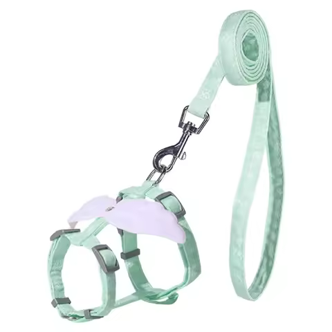 62CE Adjustable Cats Leashes Cats Harness and Leashes for Walking Escape Proof No Pull Cartoon Wing 
