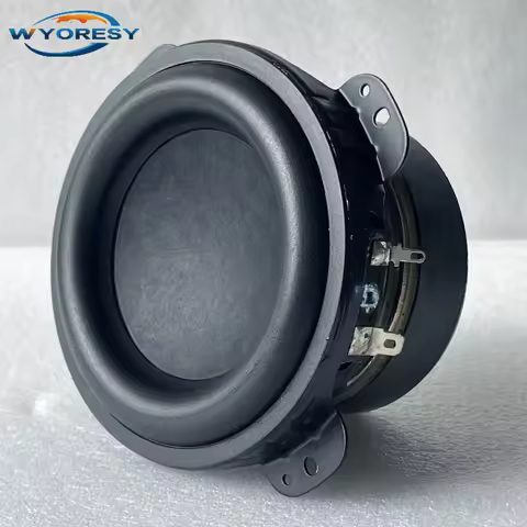 3.5 Inch 50W 4Ohm Rubber Surround Mini Steel Cannon Subwoofer Replacement Speaker Compatible with JB