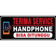 Stiker vinyl TERIMA SERVICE HP size 10x23 cm