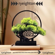 RYEIGHTON Artificial Potted Pine Tree, Pine Tree Branches Plastic Plastic Flowers,  Plant Leaves Fak