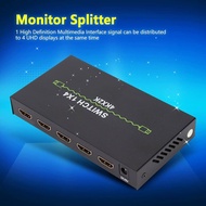 1x4 Splitter, 4K Switcher Converter, Duplicate Mirror 4K Screens, 3.4 Gbps, UHD, 3D, HDCP 1.4, Lapto