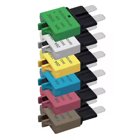 Car Blade Resettable Fuses 5A 7.5A 10A 15A 20A 25A 30A Automotive Fuses 12V 24V 32V Circuit Breaker 