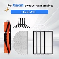 For Xiaomi Mijia Sweeping Robot 1C Accessories Mopping Wipes 1T Filter 2C Side Roller Brush