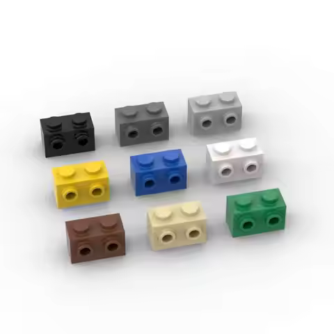 MOC 10PCS 52107 Modified 1x2 Building Blocks Kit With Studs On Two Sides Bricks Particle Puzzle DIY 