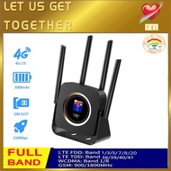 300mbps Wifi Modem Router New Version Router  Hotspot 4G LTE Modem（black）