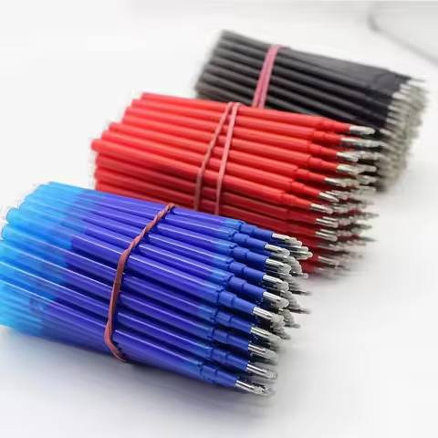 100 Pcs/Set 0.7mm Erasable Pen Refill Rod Magic Erasable Gel Pen for Pilot Frixion 8 Colors Ink Offi