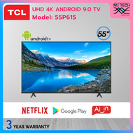 TCL LED 4K UHD ANDROID TV ทีวี ขนาด 55 นิ้ว รุ่น 55P615 New 2020