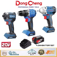 Dongcheng Cordless Brushless Hammer Drill 4.0AH Battery Set Power Tools