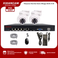 XIHANCAM Paket CCTV POE 4 Channel 5MP Ultra HD Paket NVR POE 4CH Kamera CCTV Komplit Siap Pasang