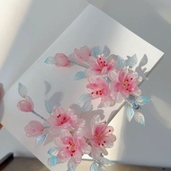 Xifu Begonia Begonia Flower Glass Hairpin Flower Hair Accessories Hanfu Hairpin Accessories Fairy Sp