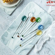 VALENTINE1 Teaspoon Espresso Stirring Tool Glass Heat-Resistant Stirrer