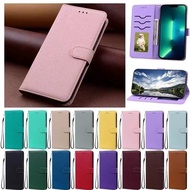 Leather Case For Samsung A8 2018 A530F Wallet Cover For Samsung Galaxy A8+ A6+ A9 A7 Capa For GalaxyA5 A520F Candy Colorful Case